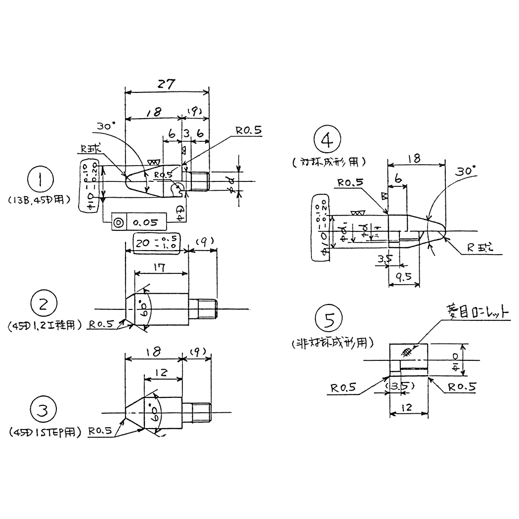 位置決めピン（熱間用） 203S