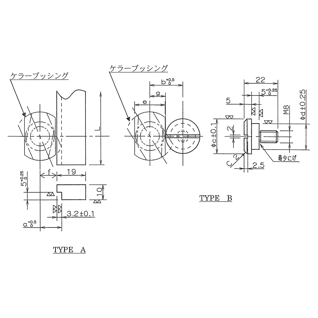 ケラーブッシング止め金具 211S