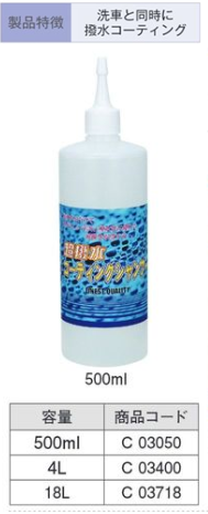 C03718 超撥水ｺｰﾃｨﾝｸﾞｼｬﾝﾌﾟｰ 18L