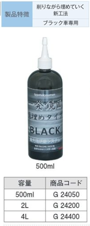 G24400 一発鏡面傷埋めｺﾝﾊﾟｳﾝﾄﾞ(ﾌﾞﾗｯｸ) 4L