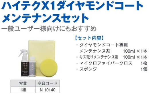 N10140 ﾊｲﾃｸX1 ﾀﾞｲﾔﾓﾝﾄﾞｺｰﾄﾒﾝﾃﾅﾝｽｾｯﾄ