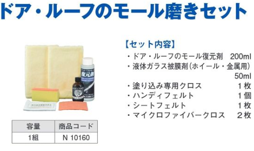N10160 ﾄﾞｱ･ﾙｰﾌのﾓｰﾙ磨きｾｯﾄ