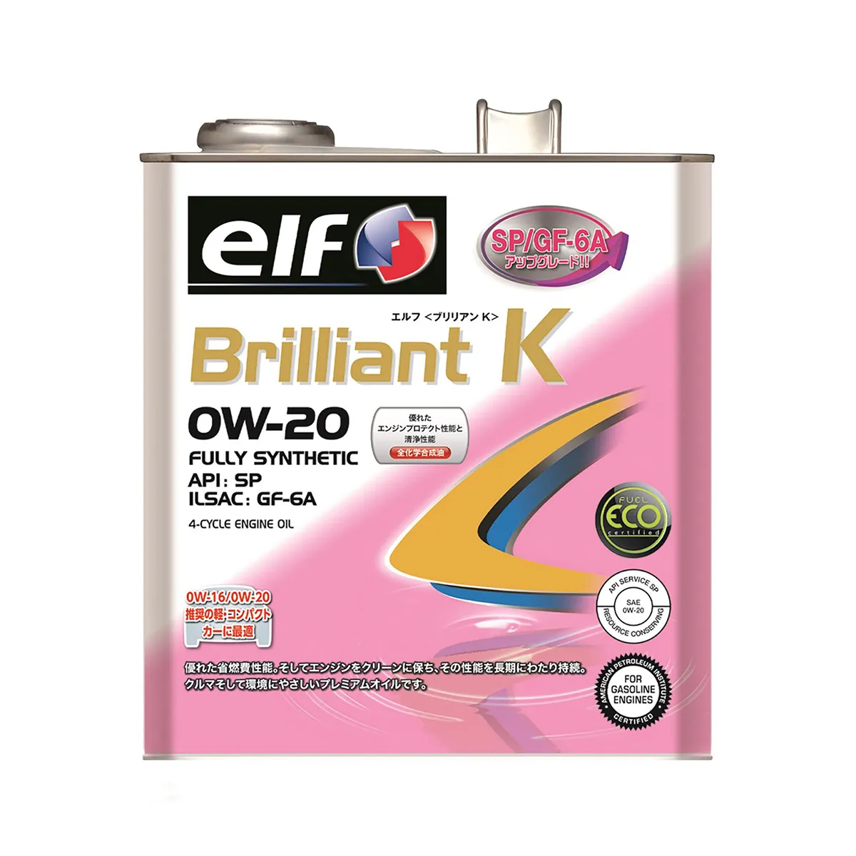 elf エルフ Brilliant K 0Wー20 SP GFー6A 3L  合成油