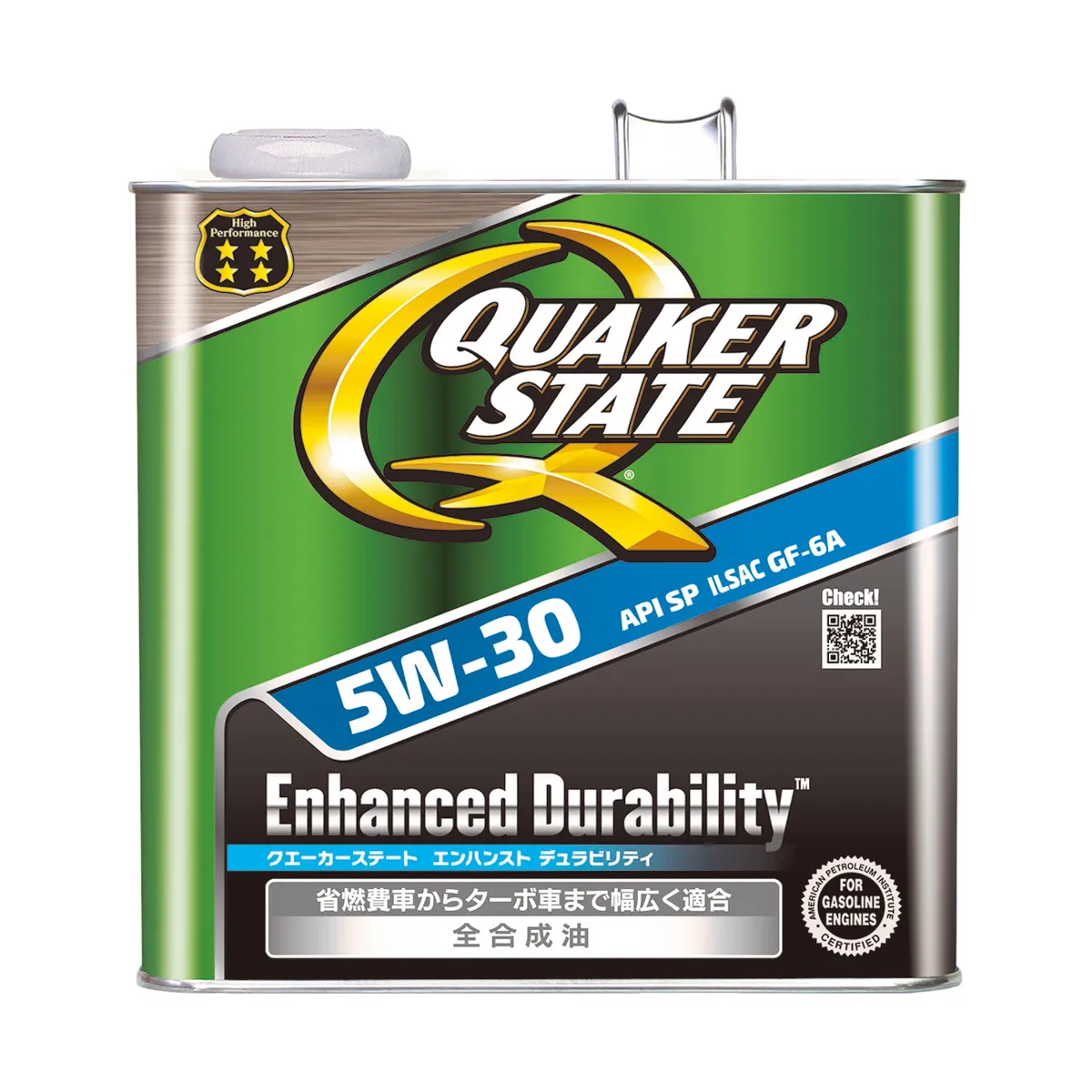 QUAKER STATE クエーカーステート エンハンスト デュラビリティ 5W-30 API:SP ILSAC:GF-6A 3L 全合成油 4輪ガソリン車用
