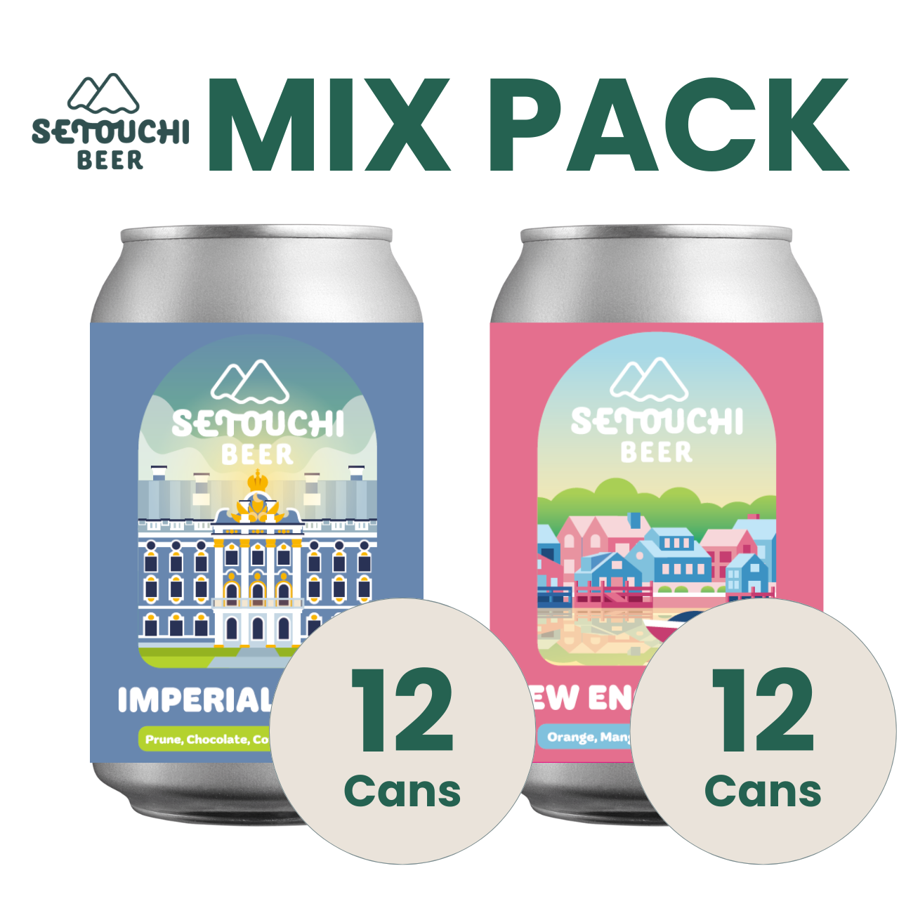 【MIX PACK】IMPERIAL STOUT 12缶とNEW ENGLAND IPA 12缶<B9017>