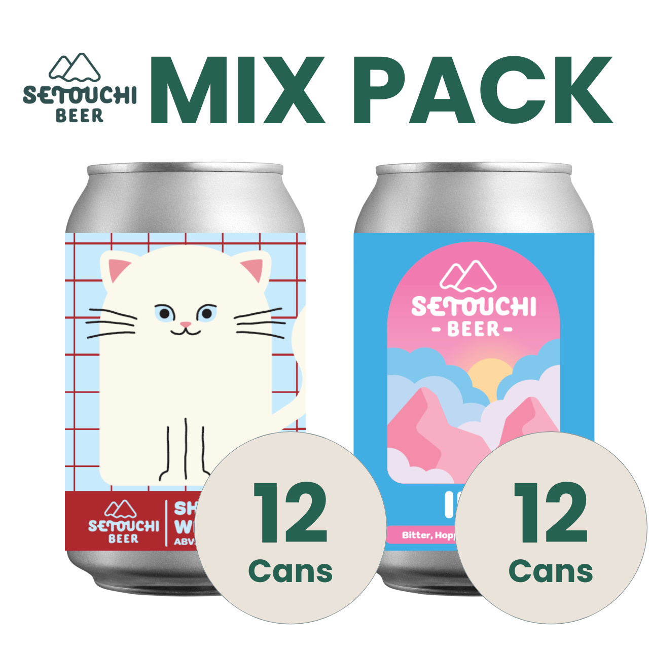 【MIX PACK】SHIRONEKO WEIZEN 12缶とSETOUCHI IPA 12缶<B9019>