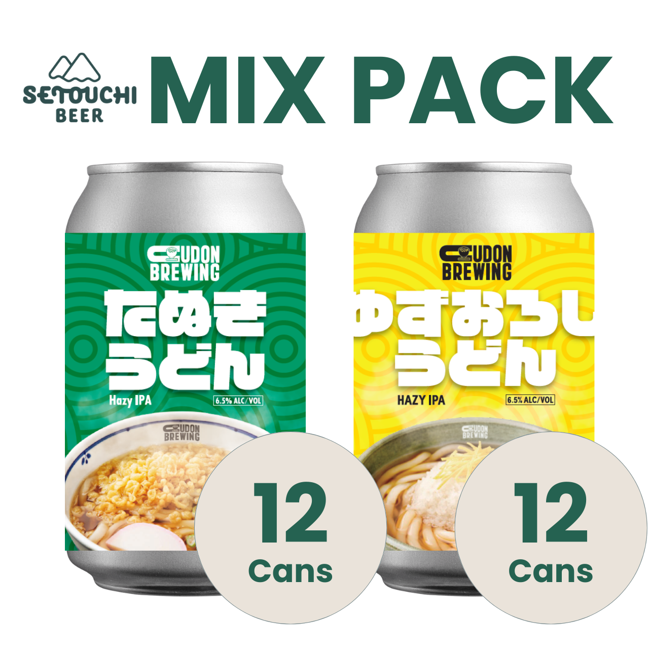 【MIX PACK】たぬきうどん 12缶とゆずおろしうどん 12缶<B9029>