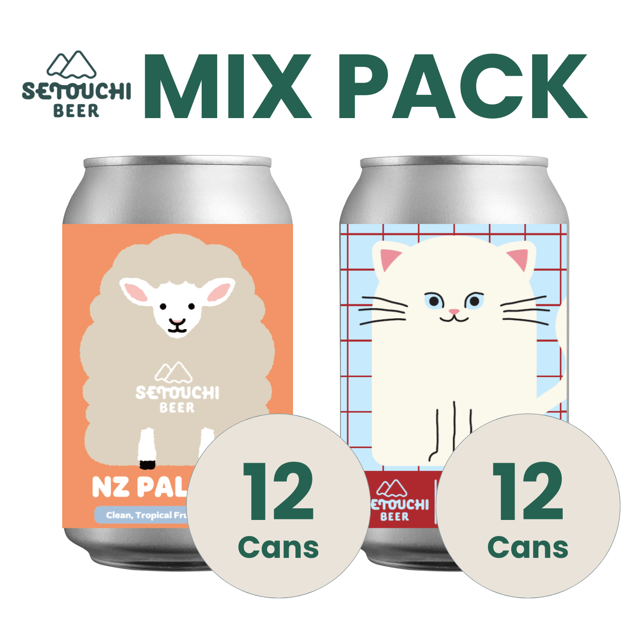 【MIX PACK】NZ PALE ALE 12缶とSHIRONEKO WEIZEN 12缶<B9036>