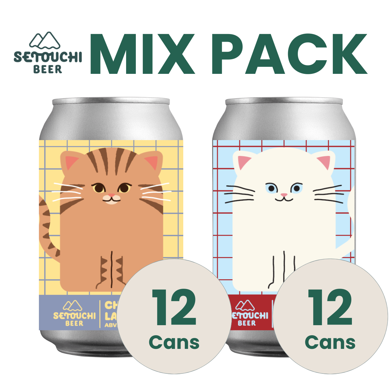 【MIX PACK】CHATORA LAGER 12缶と  SHIRONEKO WEIZEN 12缶<B9043>