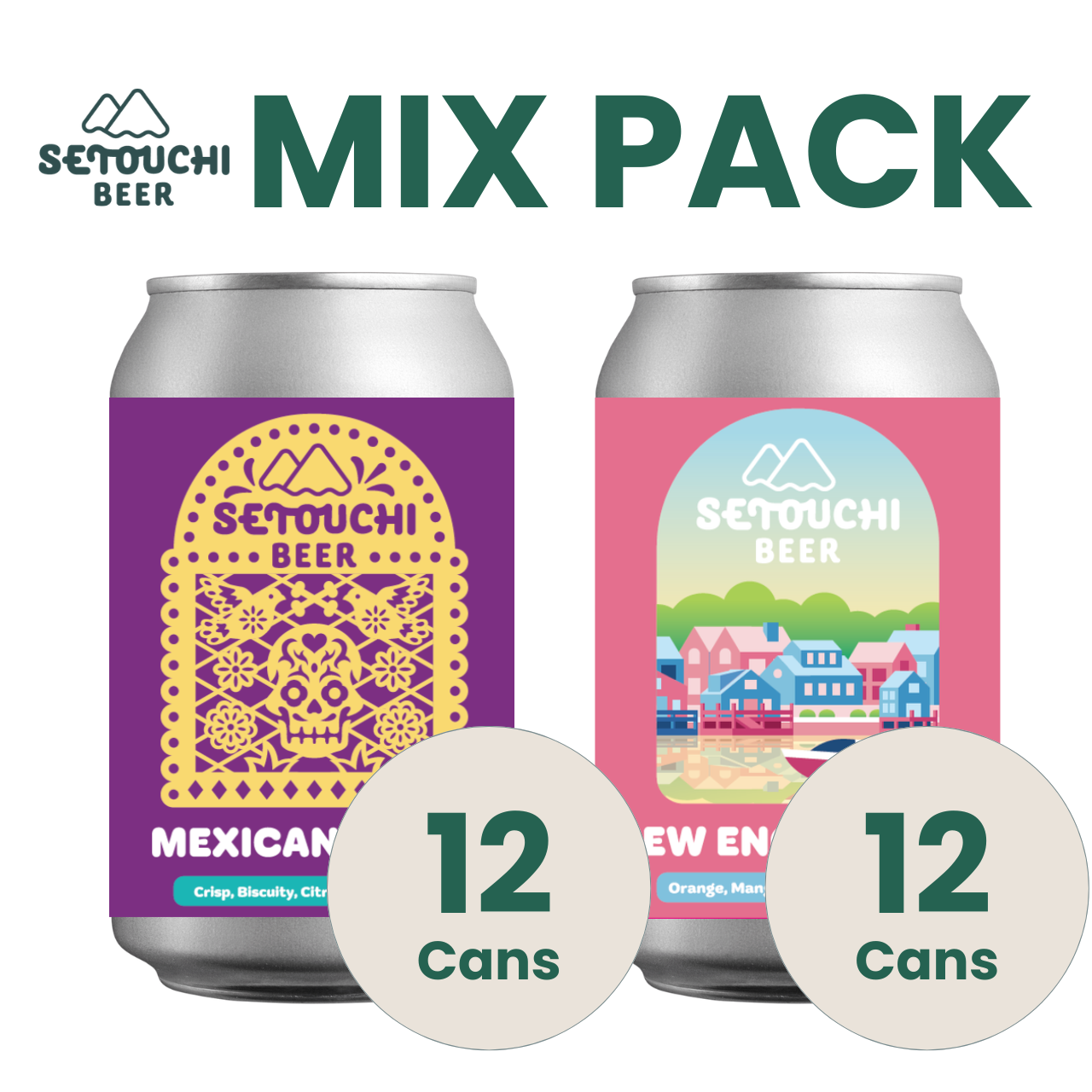 【MIX PACK】MEXICAN LAGER 12缶とNEW ENGLAND IPA<B9034>