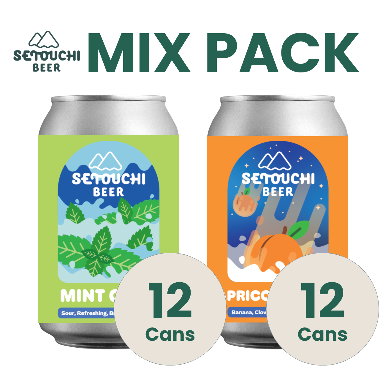 【MIX PACK】MINT GOSE 12缶と APRICOT WEIZEN12缶<B9040>