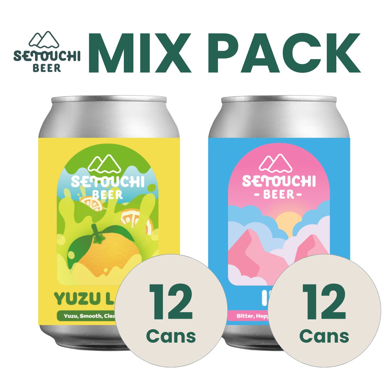 【MIX PACK】YUZU LAGER 12缶と  SETOUCHI IPA 12缶<B9044>