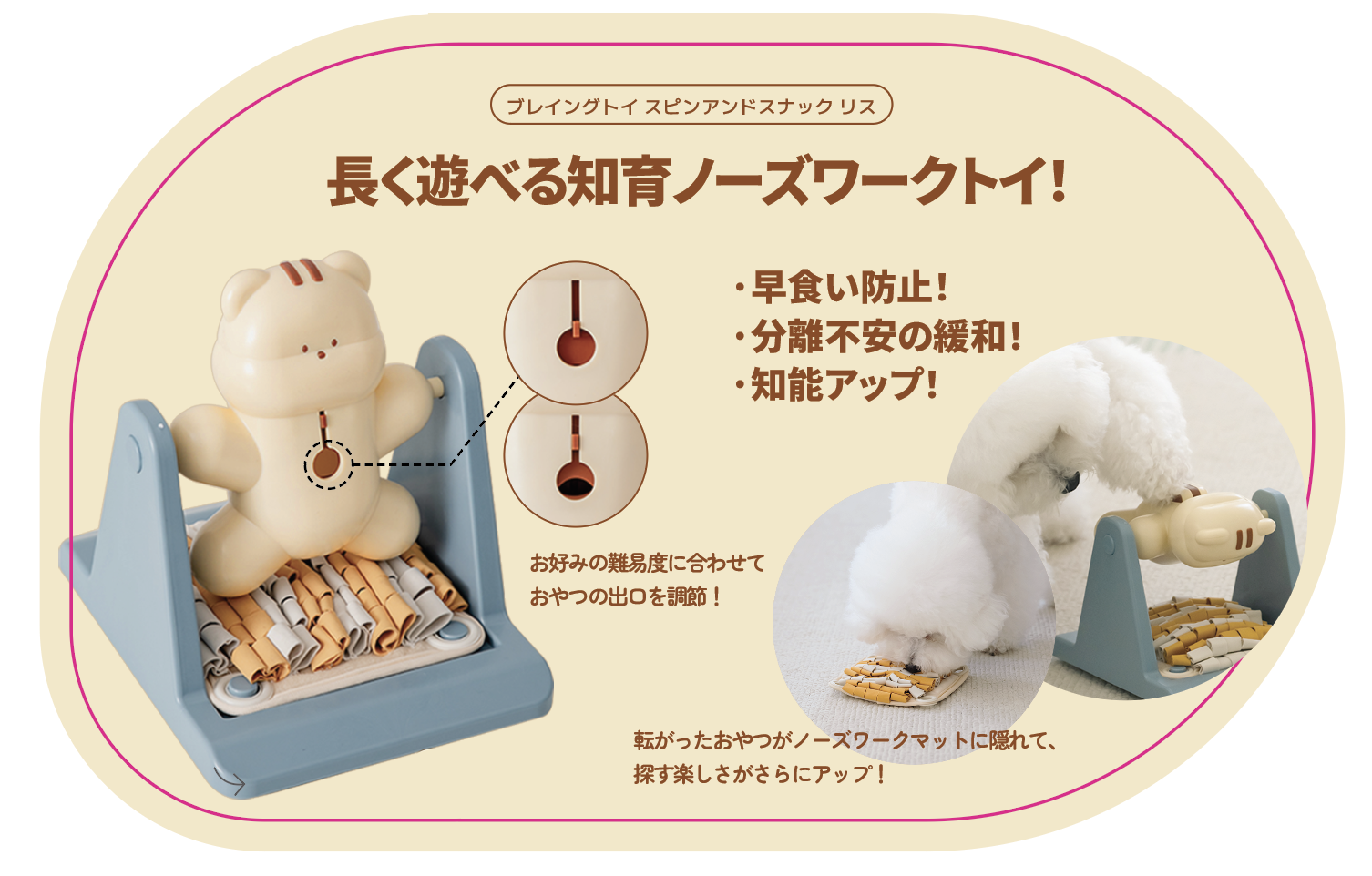 【販促ポップ】ブレイングトイ スピンアンドスナック リス