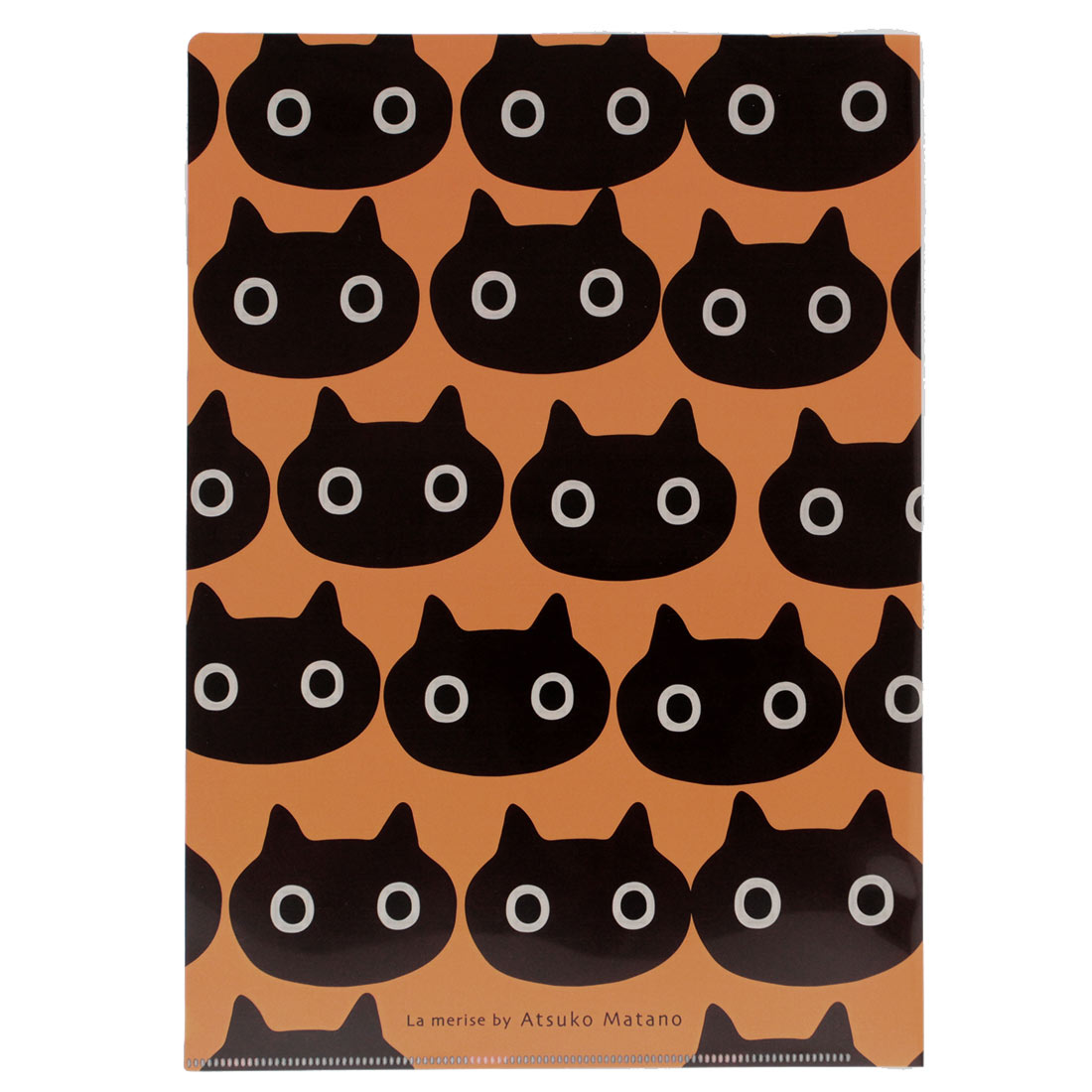 アツコマタノ　A4　クリアファイル　おしくら MEME　オレンジ　【Atsuko Matano】