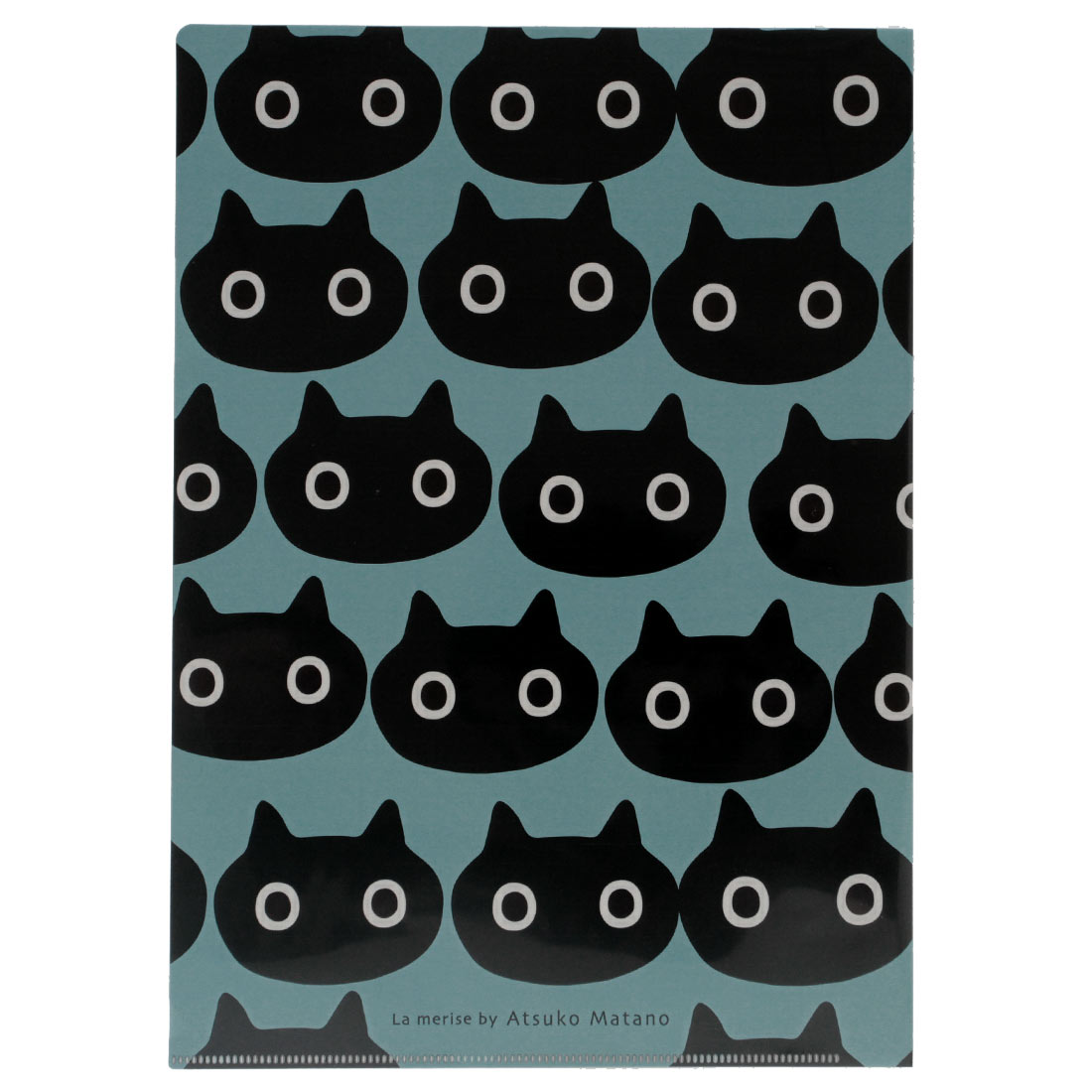 アツコマタノ　A4　クリアファイル　おしくら MEME　ブルー　【Atsuko Matano】