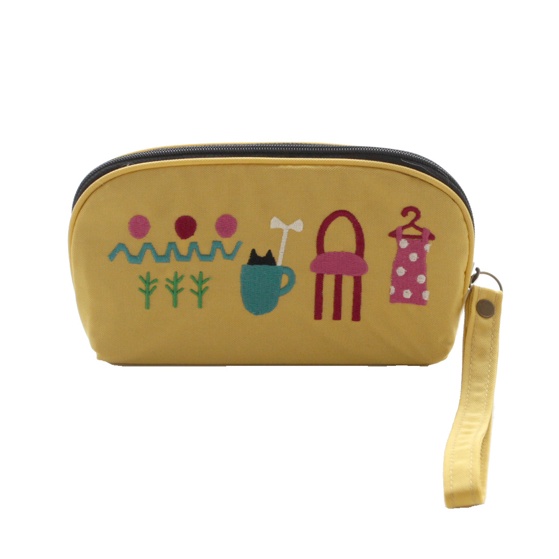 アツコマタノ　刺繍マルチケース（メガネ収納可）ドリーム　イエロー　【Atsuko Matano】