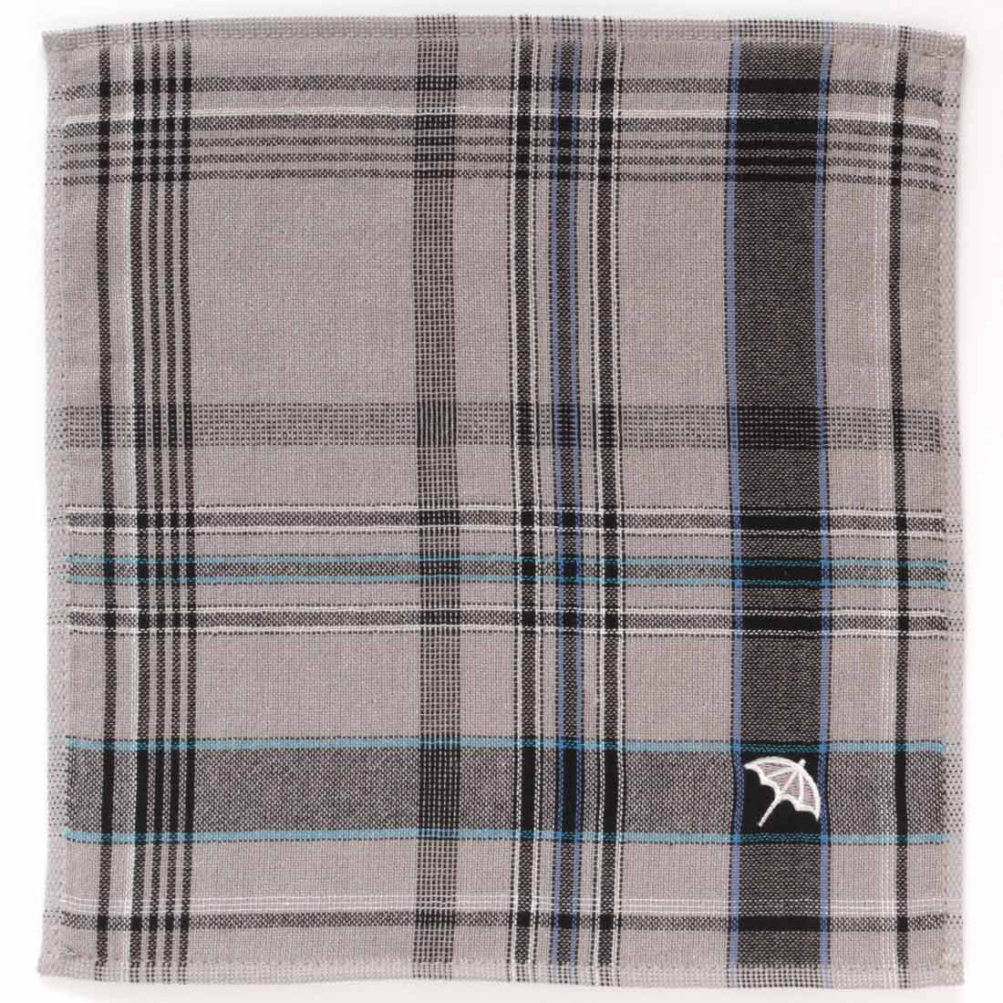 アーノルドパーマータオルハンカチ　マドラスチェック　グレー　