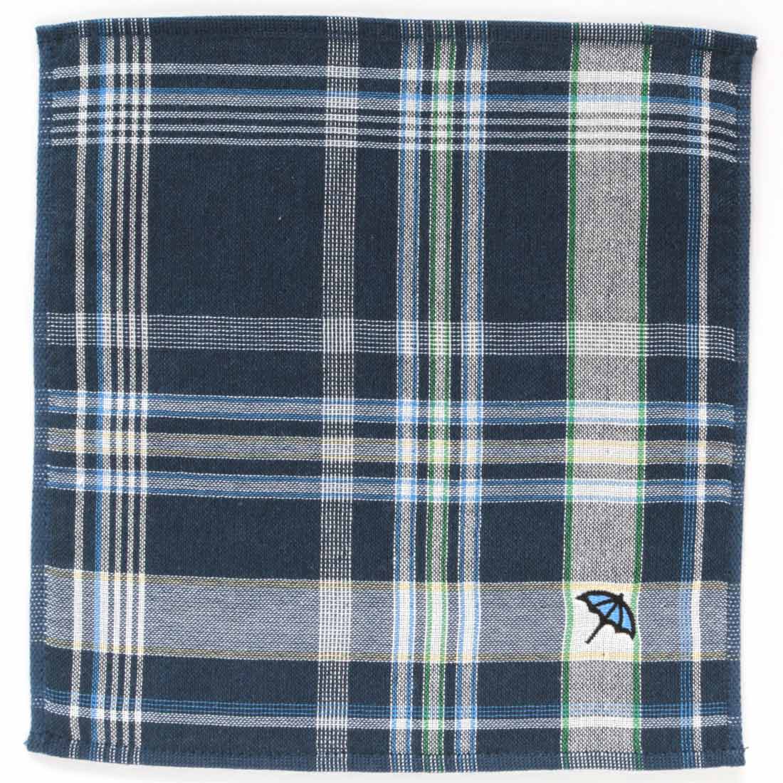 アーノルドパーマータオルハンカチ　マドラスチェック　ネイビー