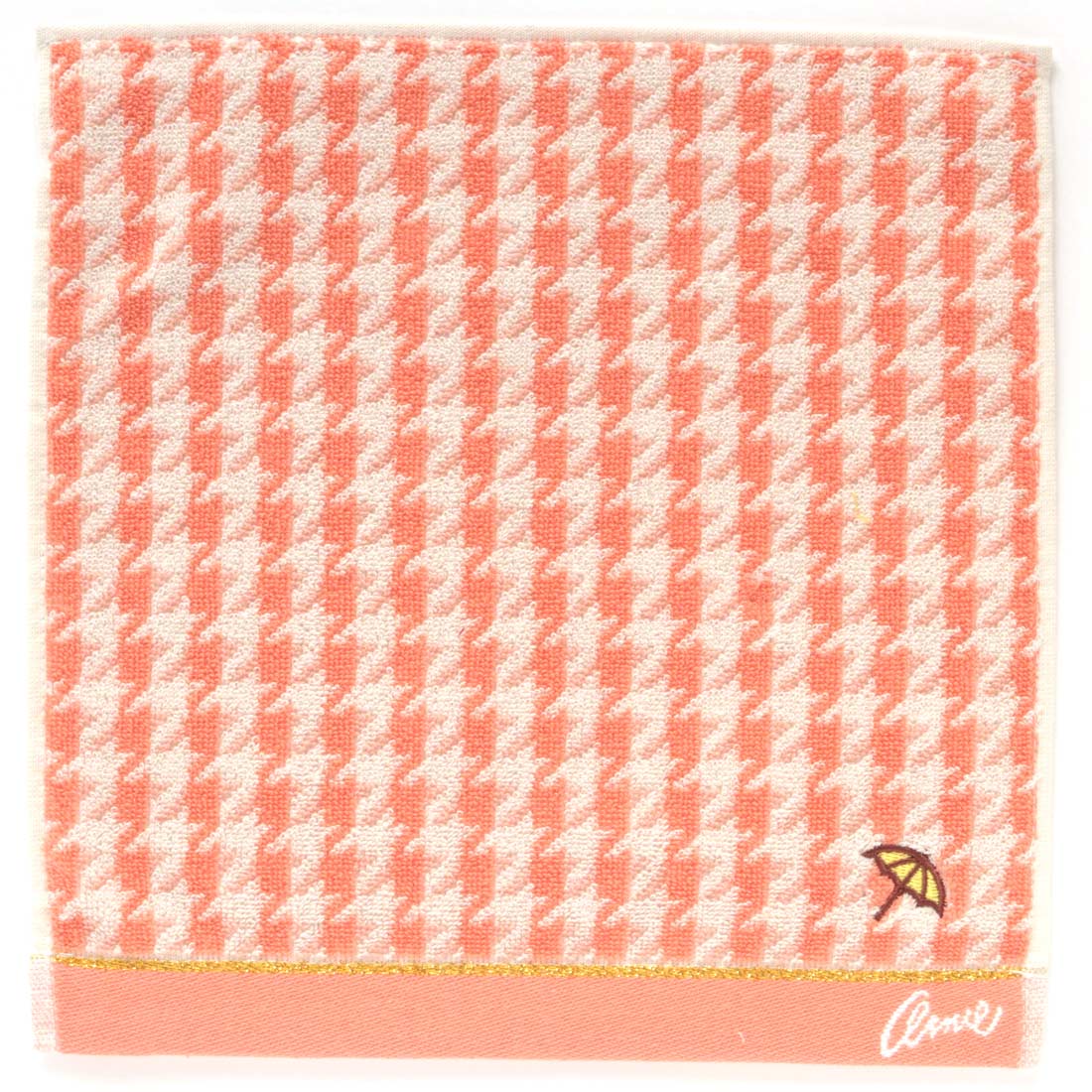 アーノルドパーマータオルハンカチ　千鳥格子　オレンジ　【Arnie ARNOLD PALMER】