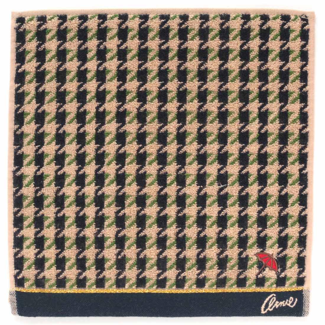 アーノルドパーマータオルハンカチ　千鳥格子　ネイビー　【Arnie ARNOLD PALMER】