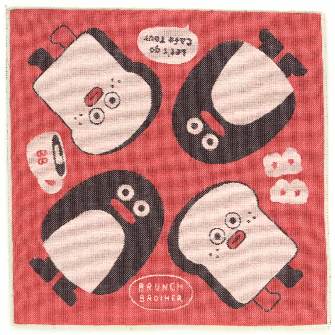 ブランチブラザー　ガーゼハンカチ　トースト＆ペンギン　【BRUNCH BROTHER】