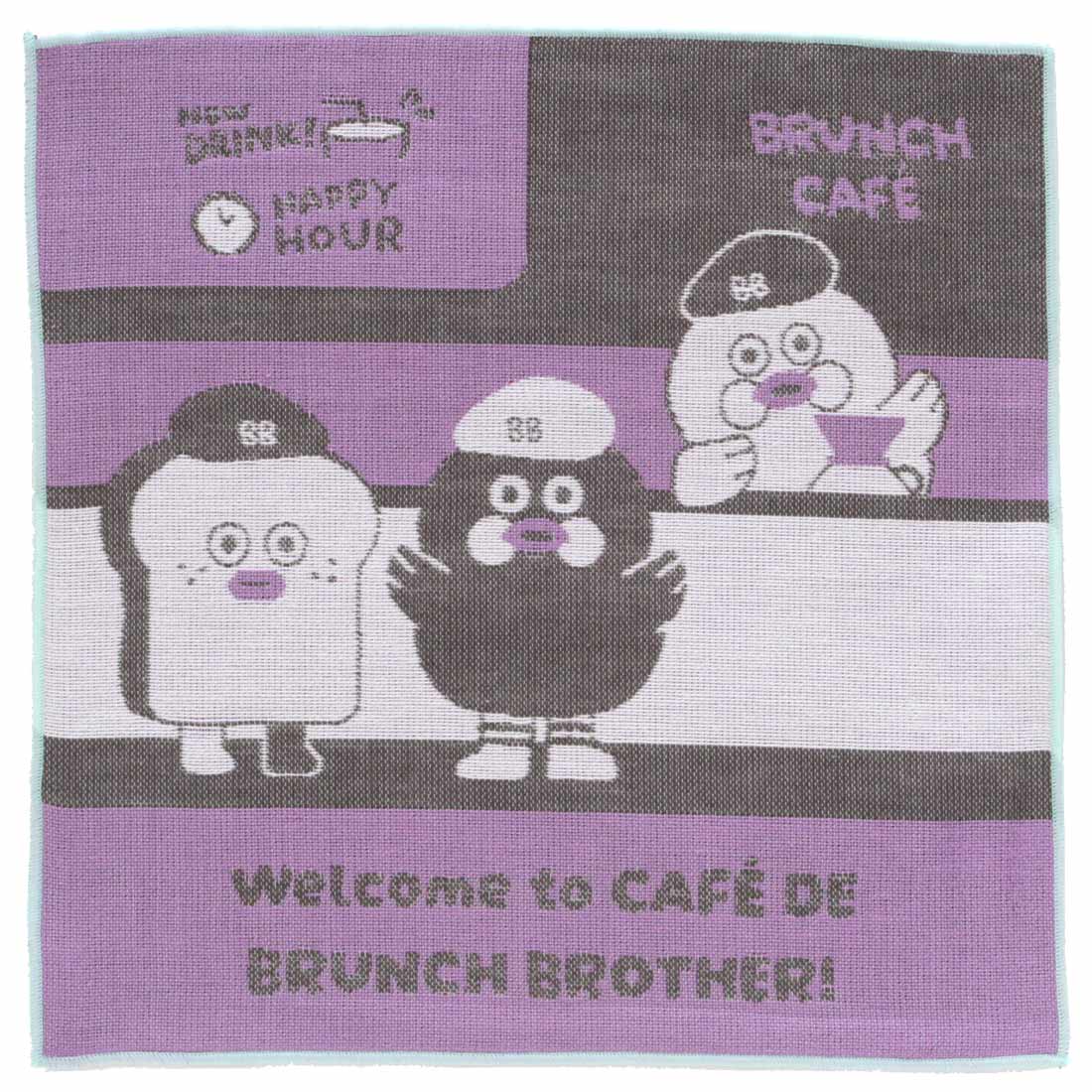 ブランチブラザー　ガーゼハンカチ　welcome to CAFE　【BRUNCH BROTHER】
