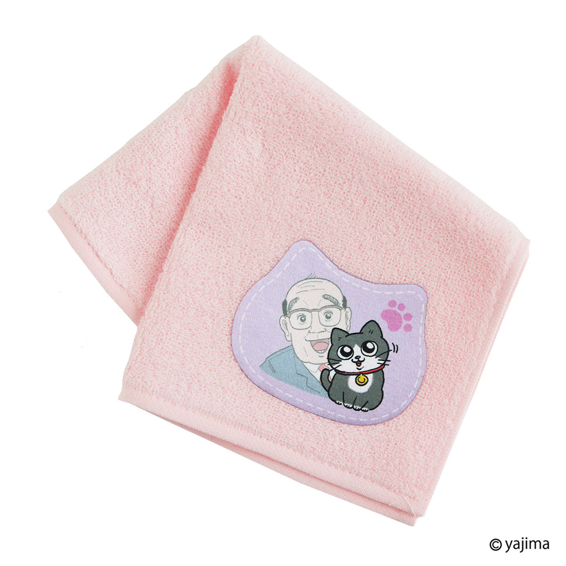ねこに転生したおじさん　タオルハンカチ　ぷんちゃん&おじさん