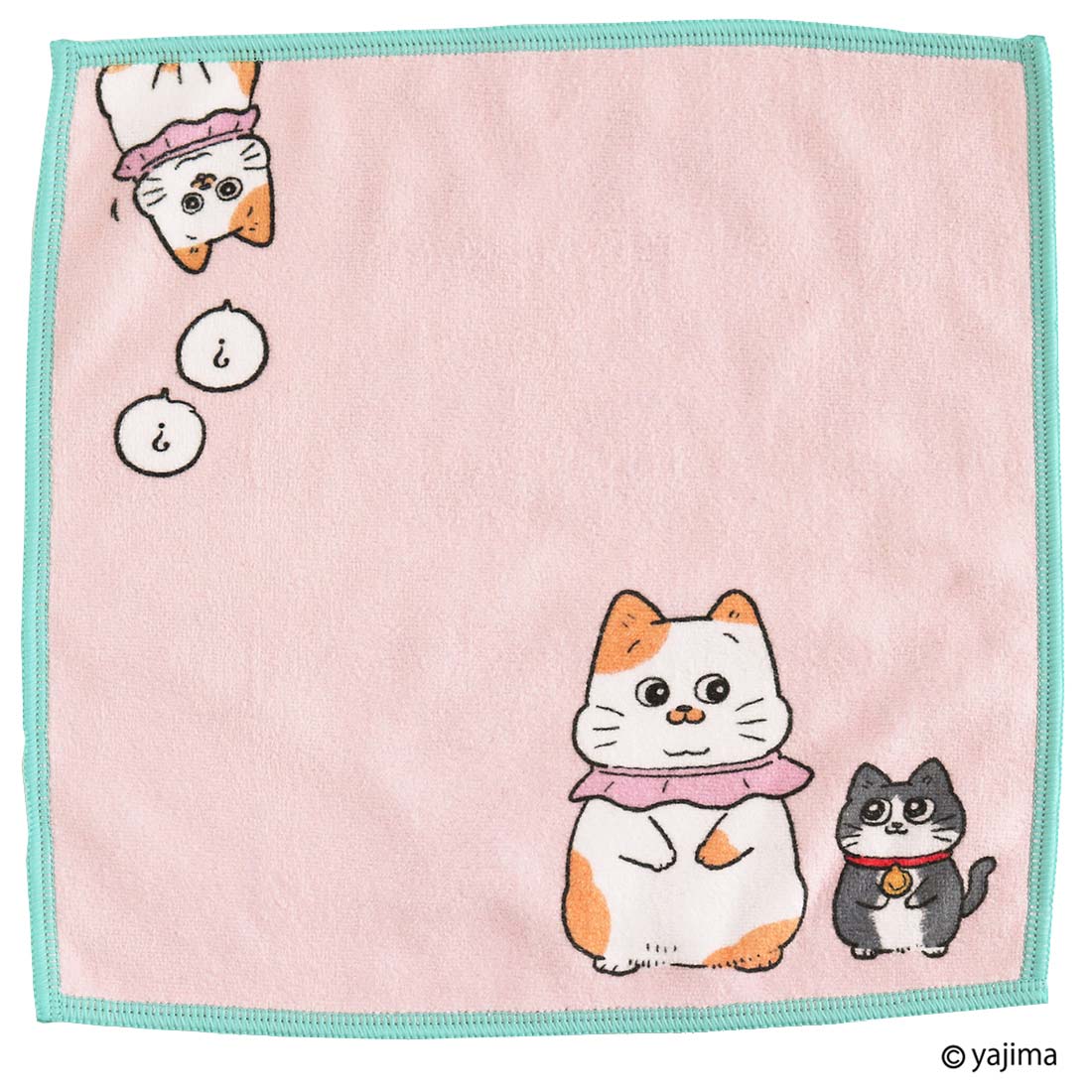 ねこに転生したおじさん　スマホ拭きハンカチ　ぷんちゃん&てぷちゃん