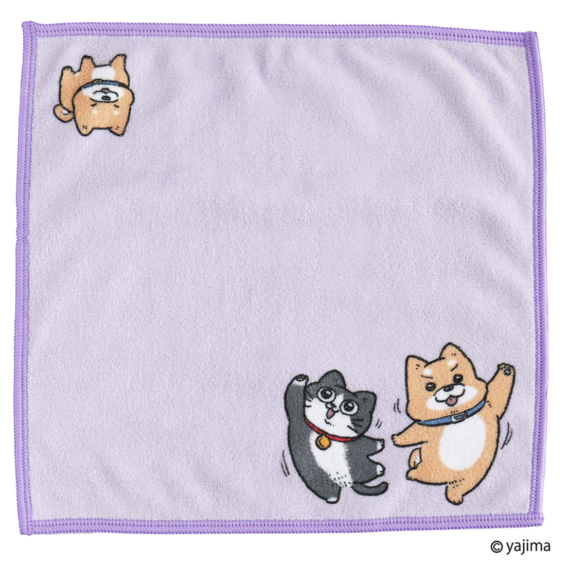 ねこに転生したおじさん　スマホ拭きハンカチ　ぷんちゃん&スケキヨ