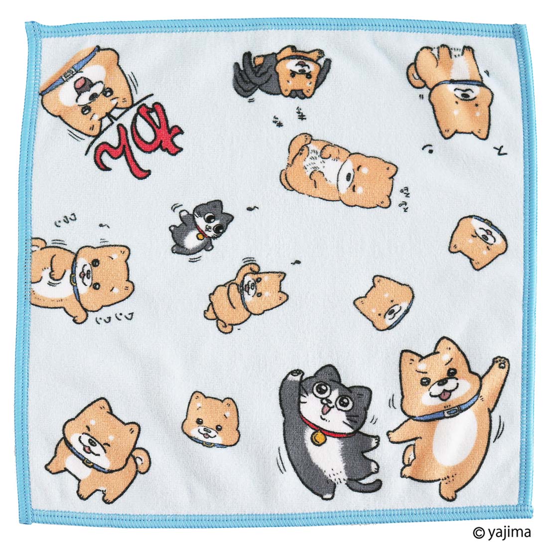 ねこに転生したおじさん　スマホ拭きハンカチ　スケキヨモチーフ