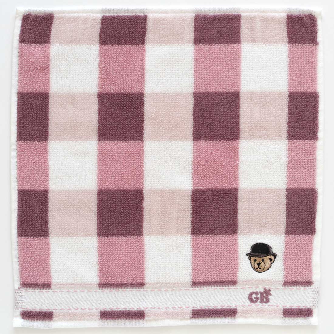 グレート・ブリティッシュ・テディベア　タオルハンカチ　ワトソン博士　テディベア刺繍