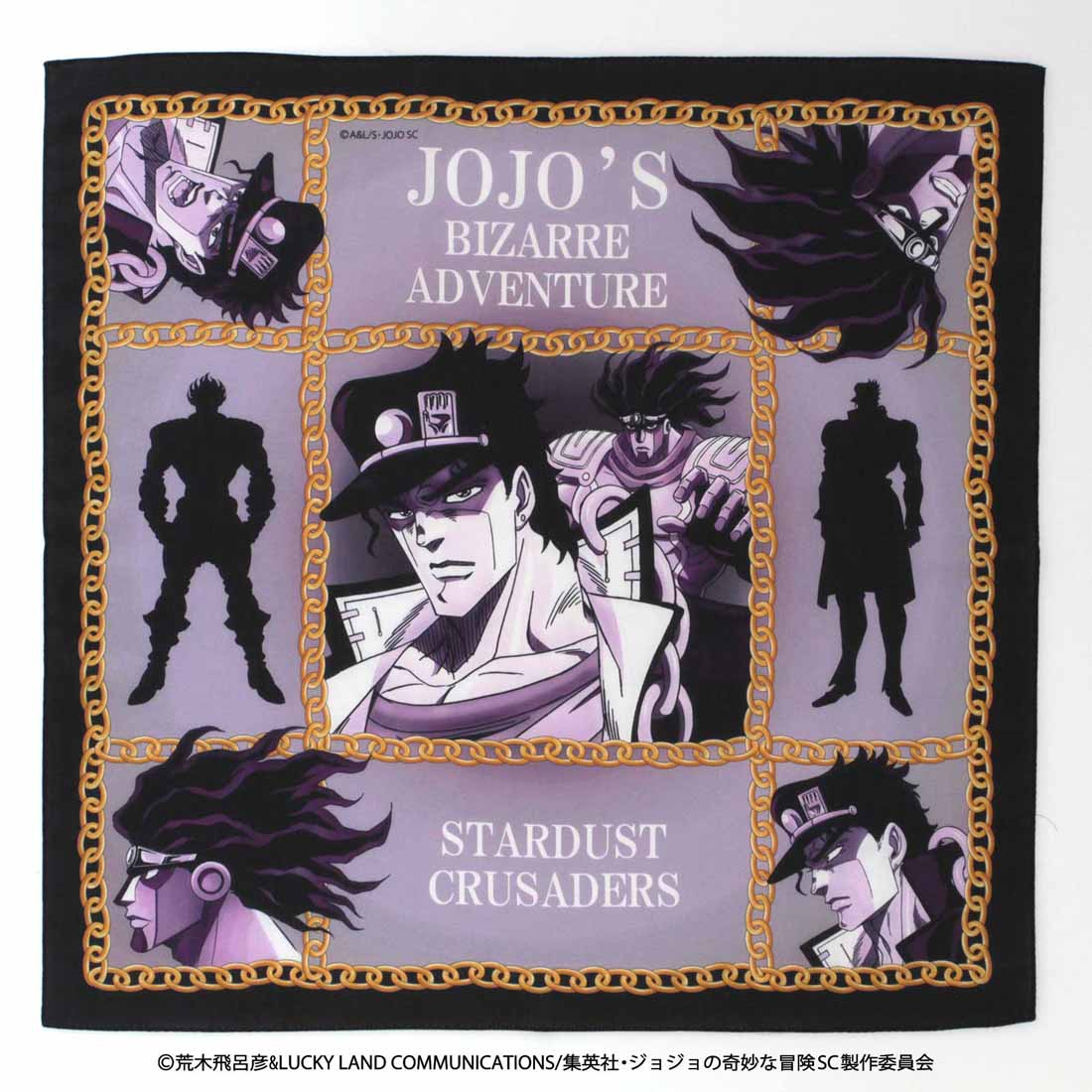 ジョジョの奇妙な冒険　スターダストクルセイタ゛ース　プリントハンカチ　空条承太郎/スタープラチ