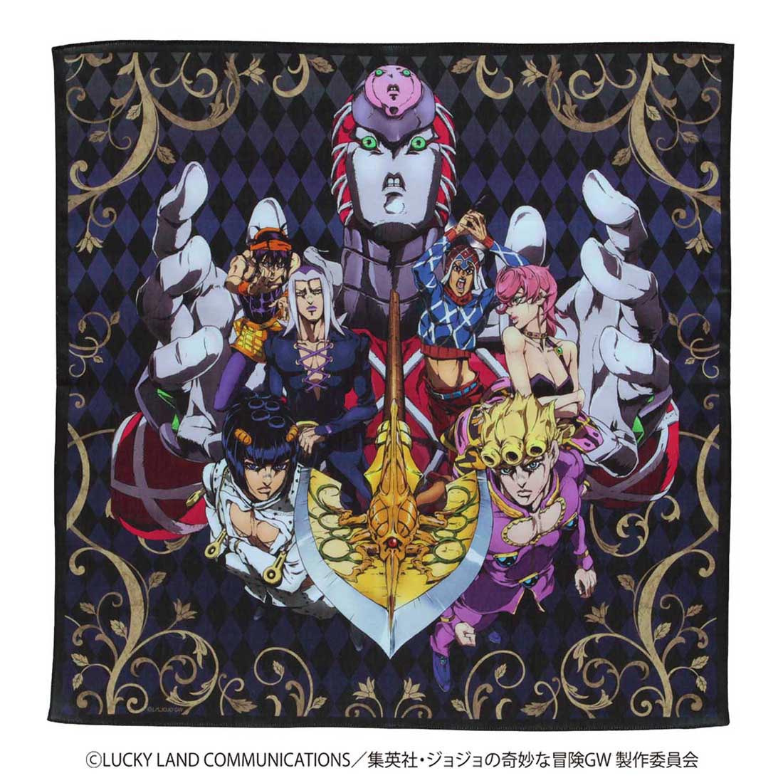 ジョジョの奇妙な冒険　黄金の風　黄金の風 プリントハンカチ