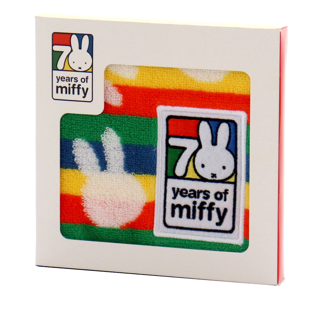 ミッフィー　タオルハンカチ　カラフルボーダー（専用パッケージ入り）　【miffy】