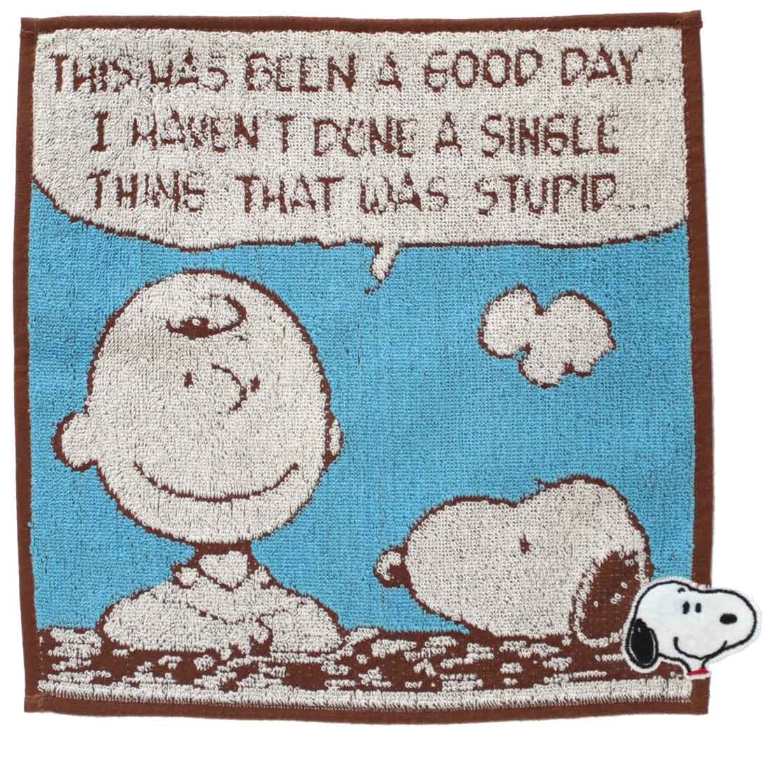 スヌーピー　タオルハンカチ　スヌーピーとチャーリーブラウン　【PEANUTS】