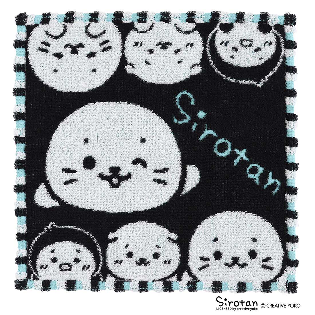 しろたん　タオルハンカチ　ひょっこり
