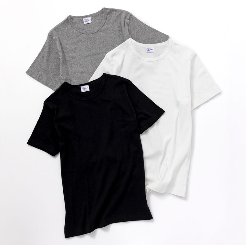 109C  Panel-rib  Crewneck Tee