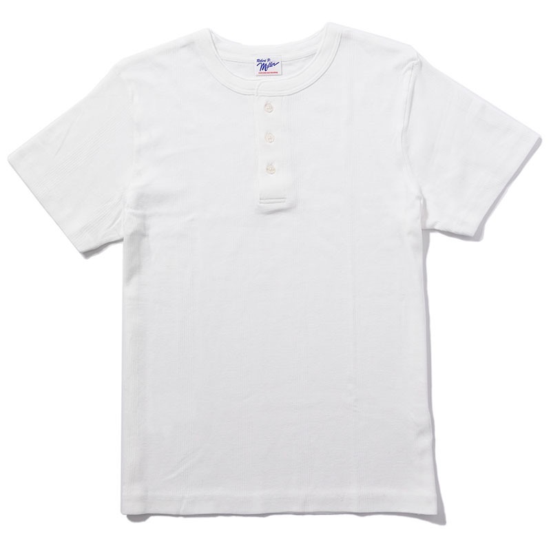 111C  Panel-rib Henley S/S Tee
