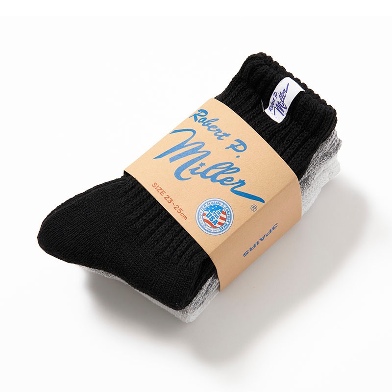 339C  3P Crew length socks 23-25cm