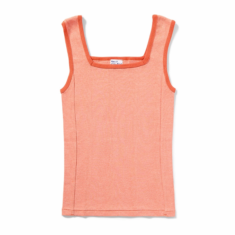 Panel-rib Square Neck Tanktop