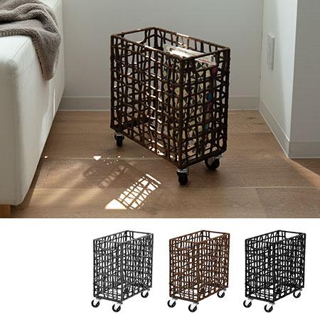 FOLDING ROUGH KNIT LAUNDRY BASKET with CASTER 28L / SLIM（フォールディング ラフニット ランドリーバスケット キャスター28L/スリム）
