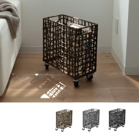 FOLDING ROUGH KNIT LAUNDRY BASKET with CASTER 28L / SLIM（フォールディング ラフニット ランドリーバスケット キャスター28L/スリム）