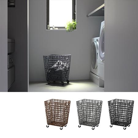 ROUGH KNIT LAUNDRY BASKET with CASTER 45L /（ ラフニット ランドリーバスケット キャスター45L）