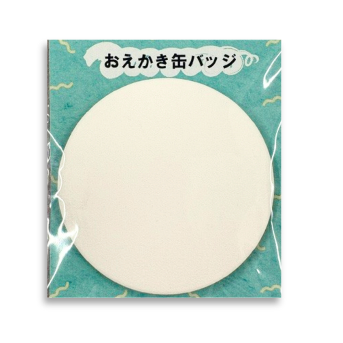漆喰和紙 おえかき缶バッジ 直径76mm