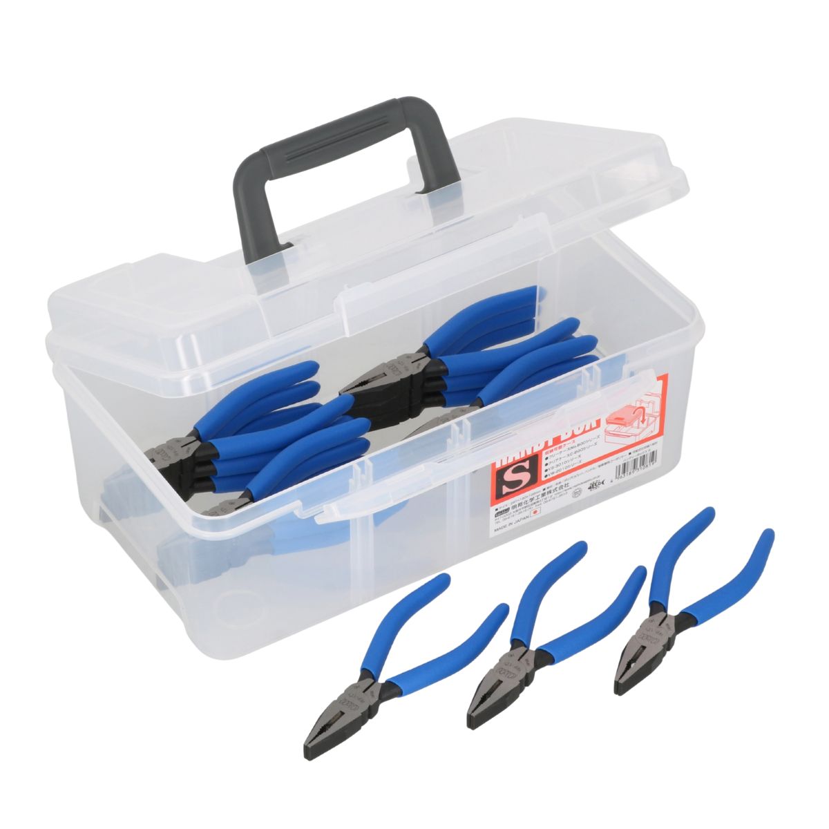 ペンチ 125mm 15個組 クリアケース入