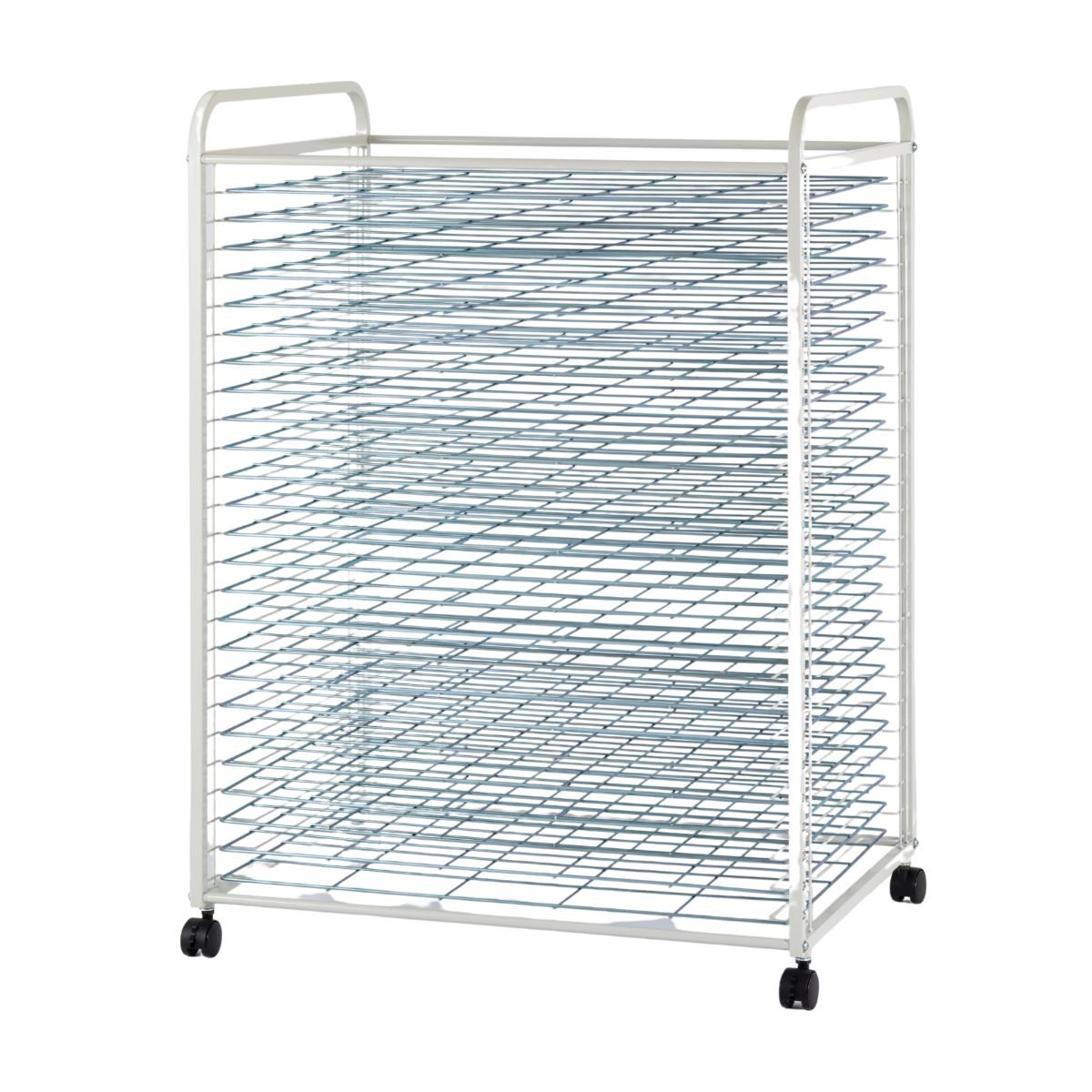 絵画作品乾燥棚 網棚差込式 25段 画用紙・キャンバス用 段数字入