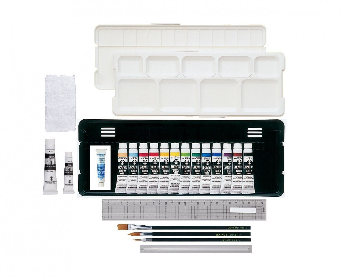 BSSオリジナル ターナー･アクリルガッシュ･プレンティ 14色15本　全３種