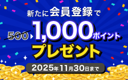 新規会員登録で100ポイントプレゼントのバナー画像