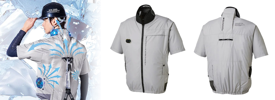 Wハイブリットクールウェア（ペルチェ×ファン）半袖タイプ