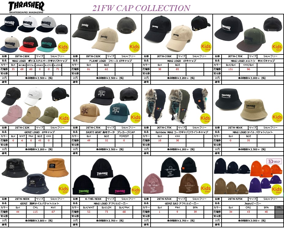 THRASHER(スラッシャー) CAP4 A08